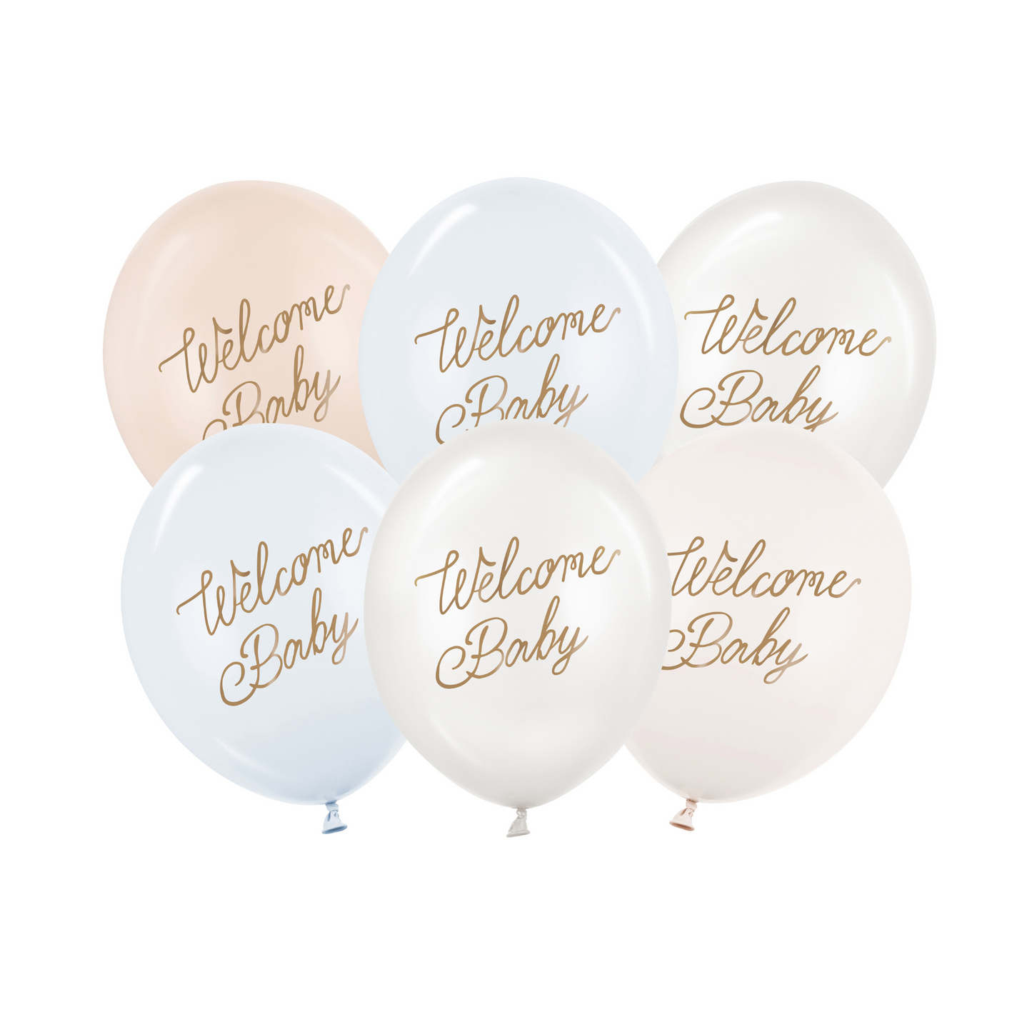 'WELCOME BABY' LATEX BALLOONS