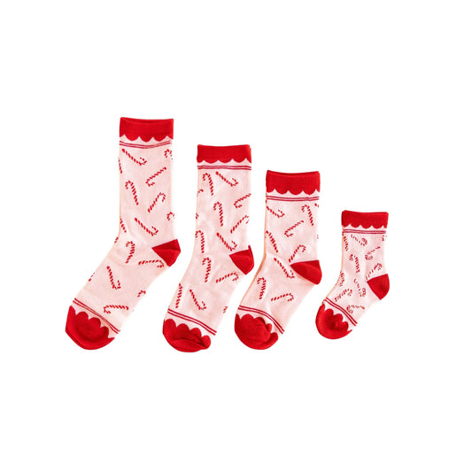 WHIMSY SANTA CANDY CANE SOCKS