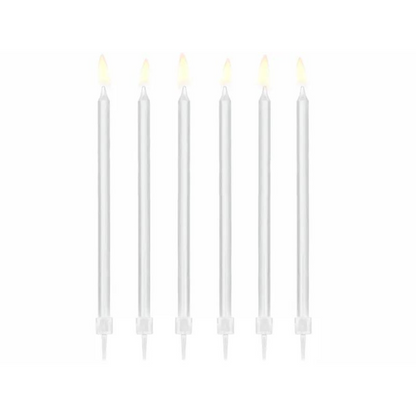plain white birthday candles