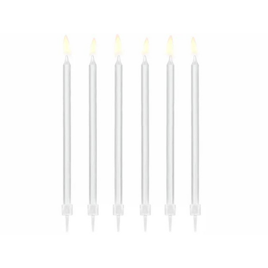 plain white birthday candles