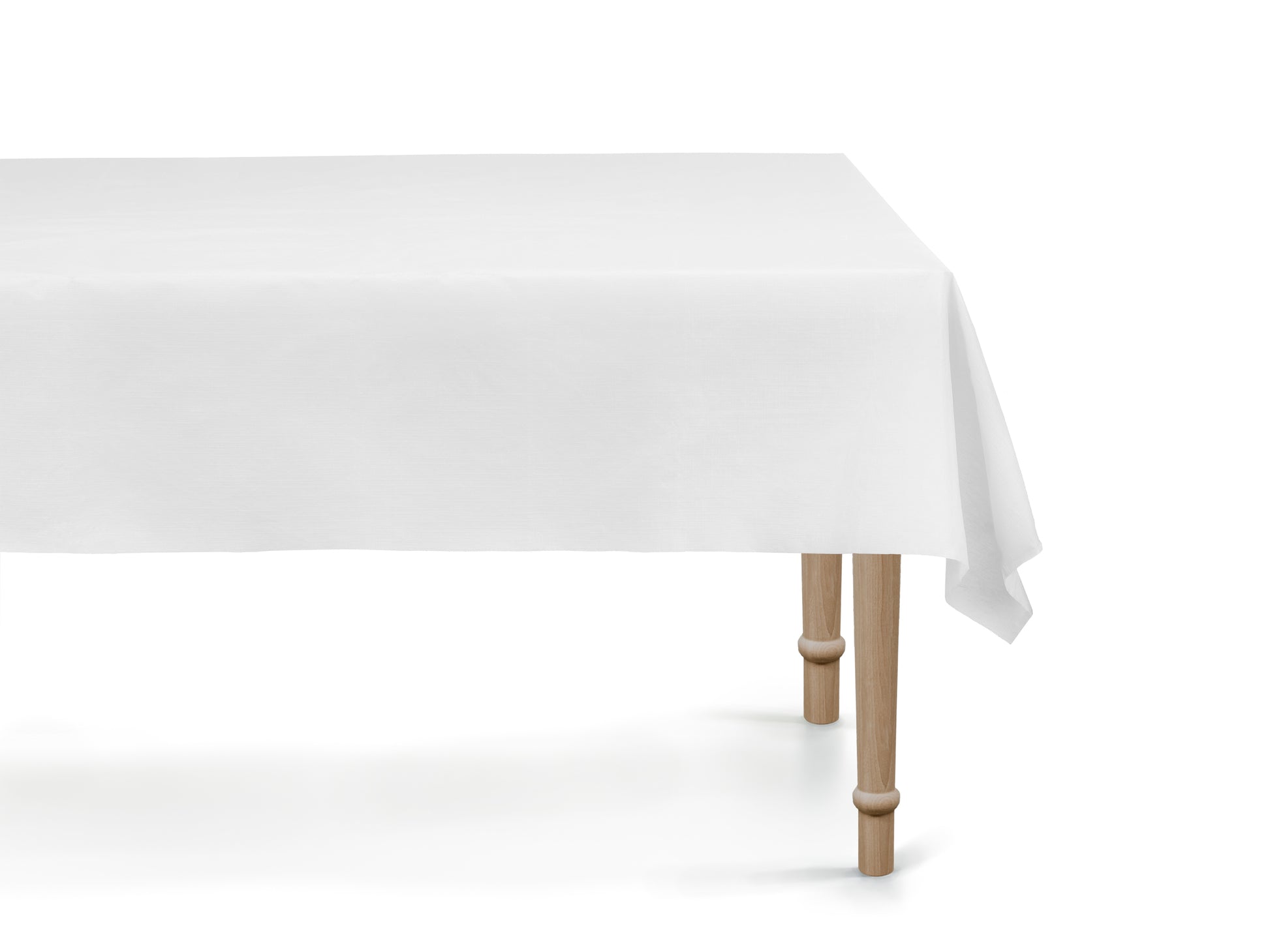 White rectangular tablecloth on table, approx. 137 × 183 cm (53.9" × 72"), available at Confetti My Party Toronto
