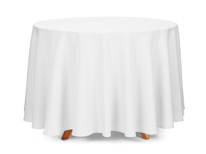 white roundtable cloth - linen - machine wash - 230cm