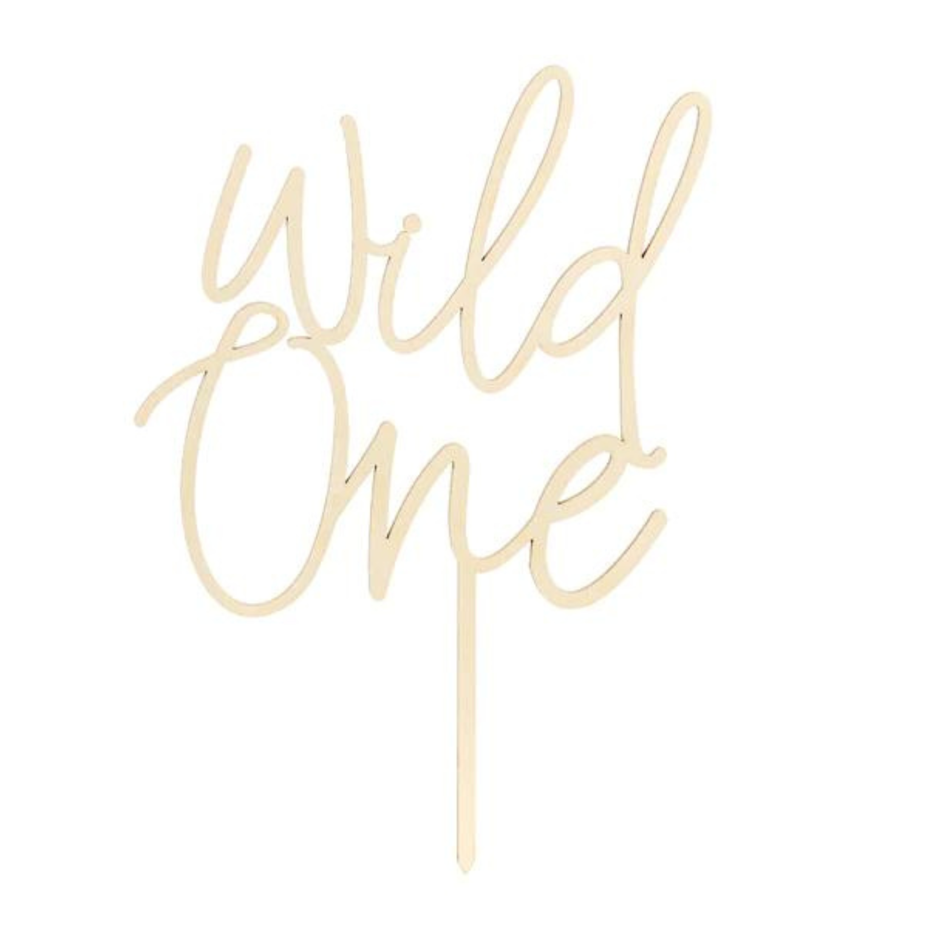 wooden cake topper "wild one"