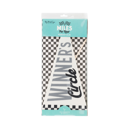 Winner’s Circle racing felt pennant in retail packaging