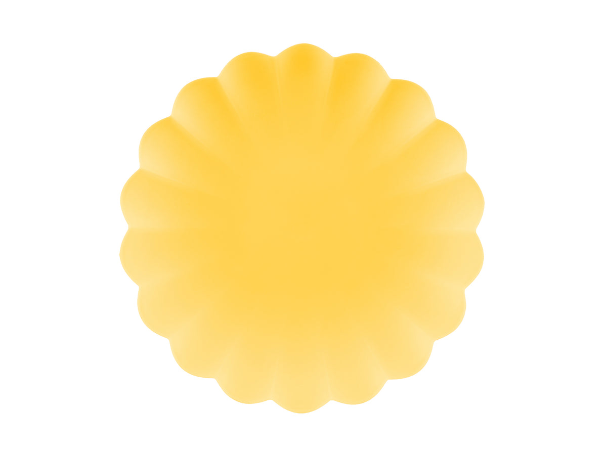 YELLOW REUSABLE PLATES | SCALLOPED PARTY SUPPLIES TORONTO – CONFETTIMYPARTY