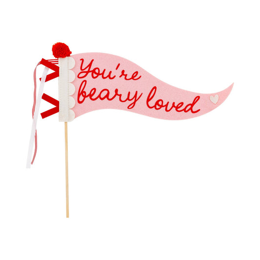 You’re Beary Loved felt pennant Valentine decoration, available in Toronto at Confetti My Party