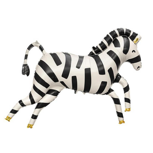 Zebra foil balloon for safari-themed celebrations, available at our Toronto party store or online.