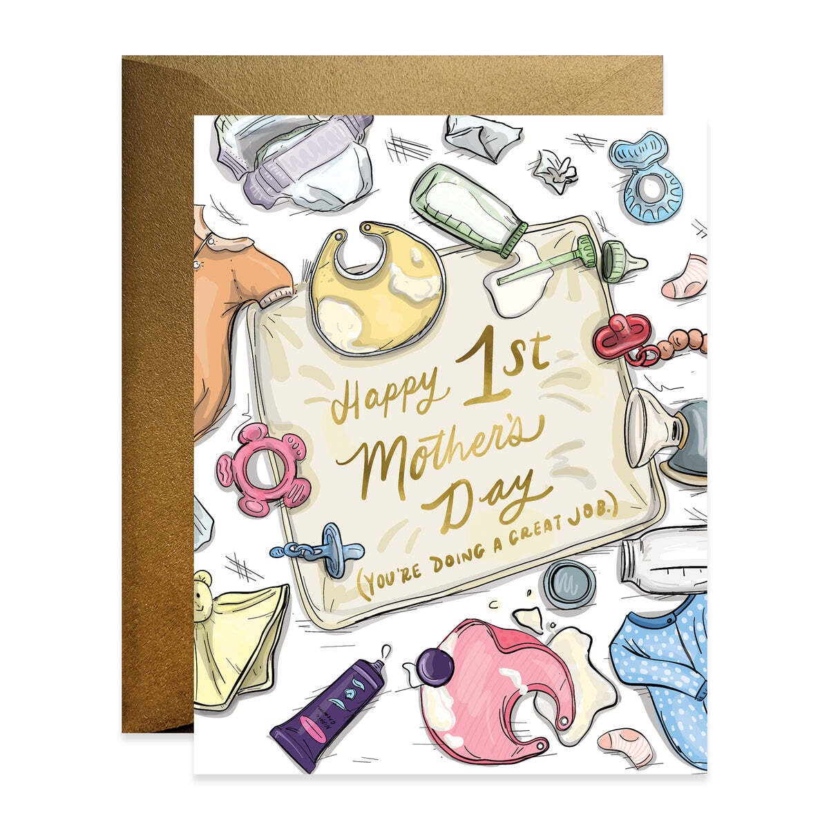happy first mothers day greeting card