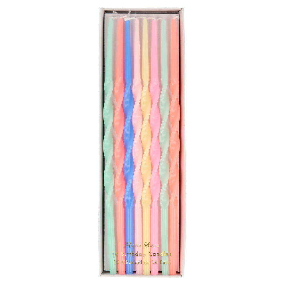 MIXED TWISTED LONG CANDLES BY MERI MERI