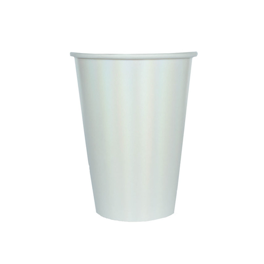 PEARL WHITE IRIDESCENT PAPER CUPS
