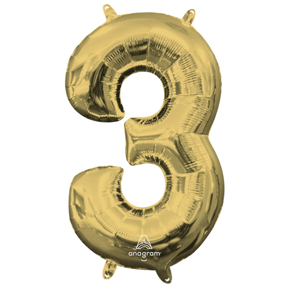 34" WHITE GOLD ANAGRAM FOIL NUMBERS