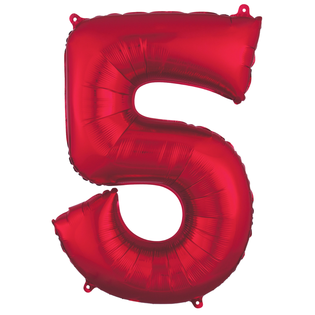 34" RED ANAGRAM FOIL NUMBERS