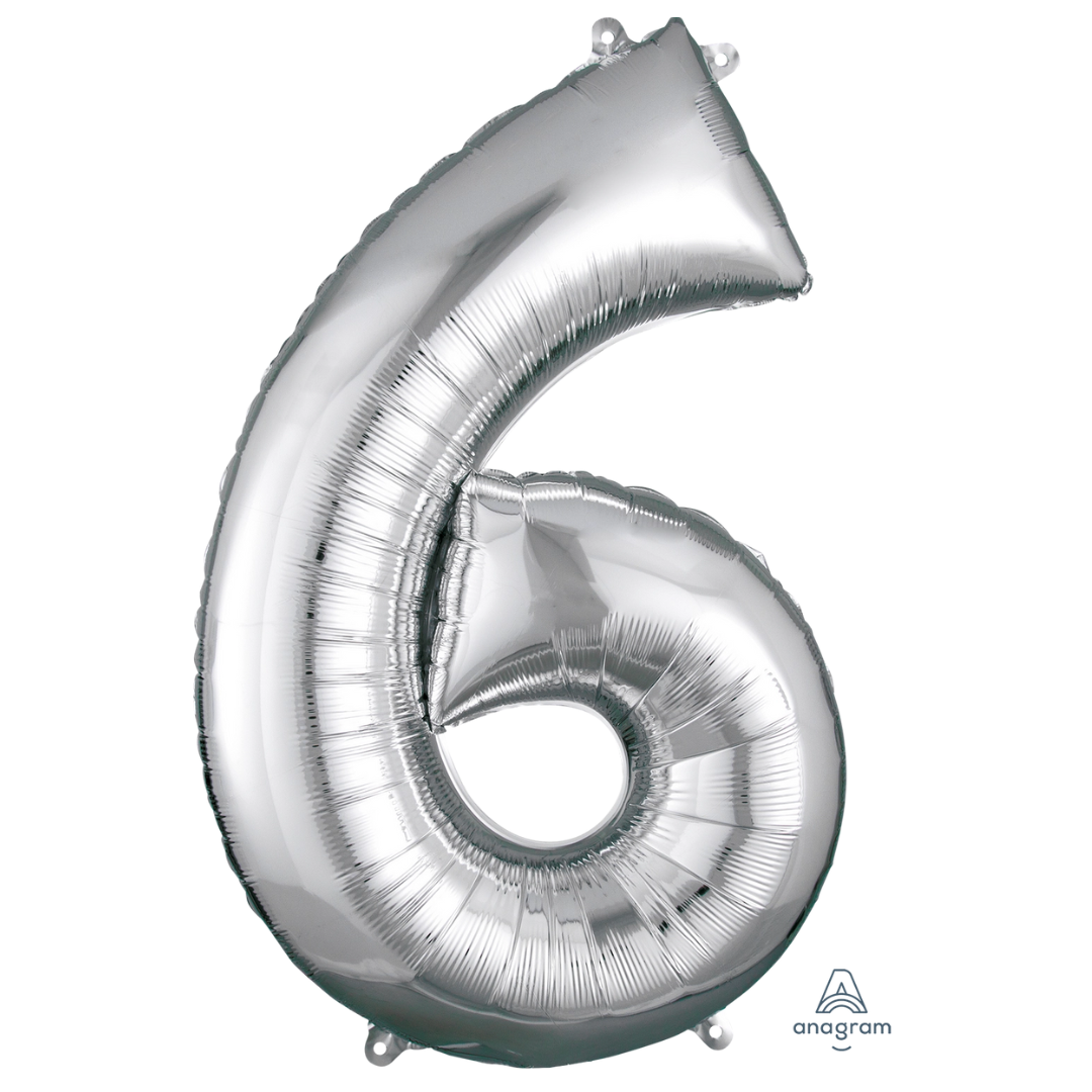 34" SILVER ANAGRAM FOIL NUMBERS