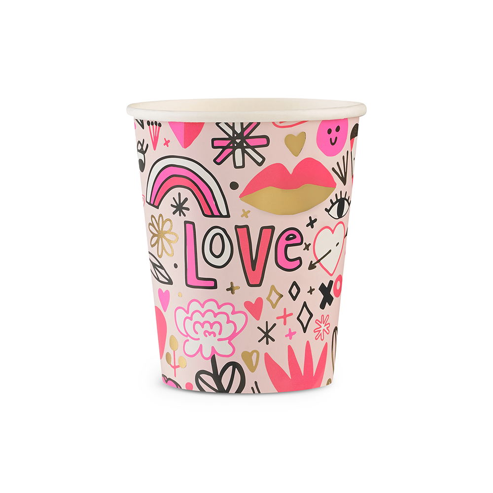 LOVE NOTES CUPS – CONFETTIMYPARTY