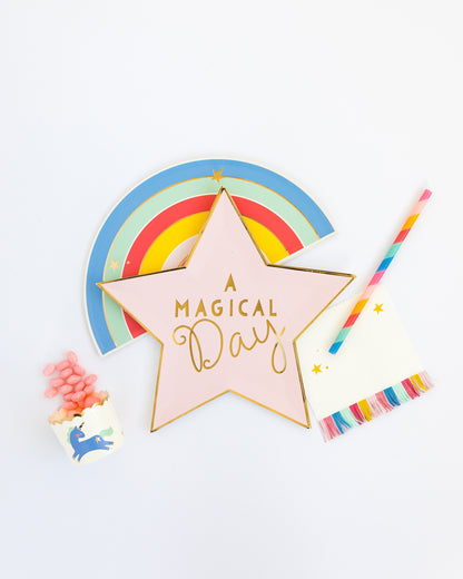 MAGICAL RAINBOW PAPER PLATES