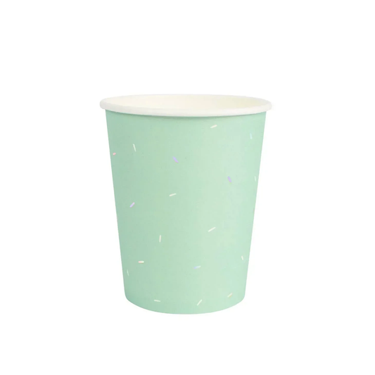 aqua paper cups
