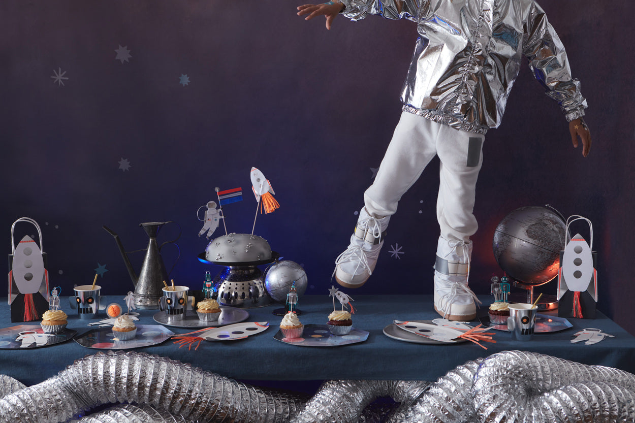 out of space themed party decor