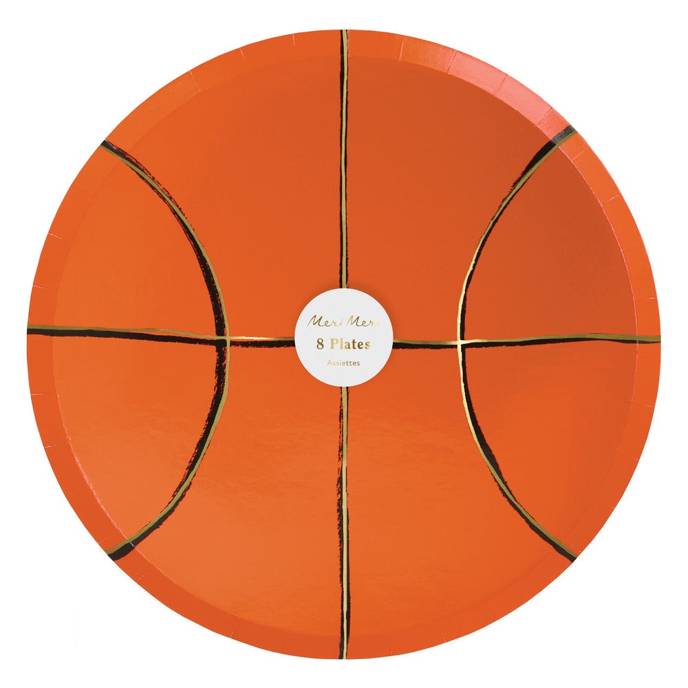 basketball plates by meri meri