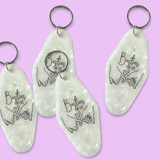 besties for life keychain