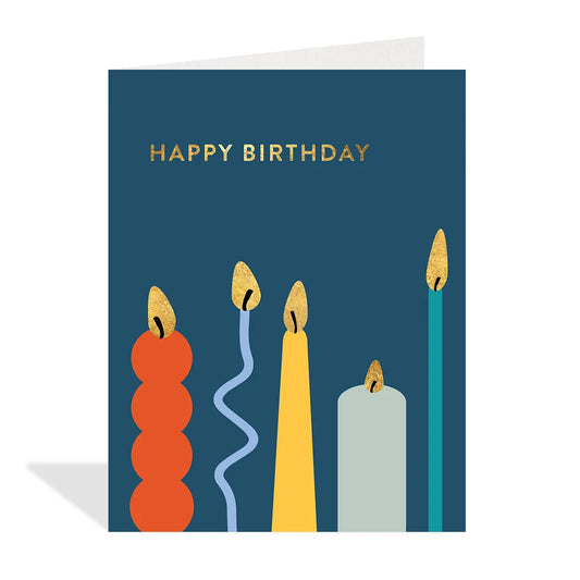 birthday card with candles