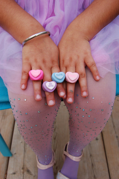 valentines day candy heart rings