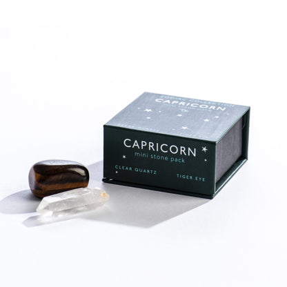 Capricorn stone pack - tiger eye and clear quartz