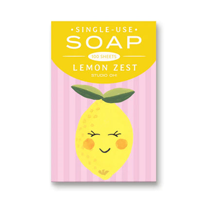 lemon single use soap sheet