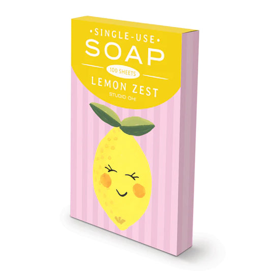 lemon single use soap sheet