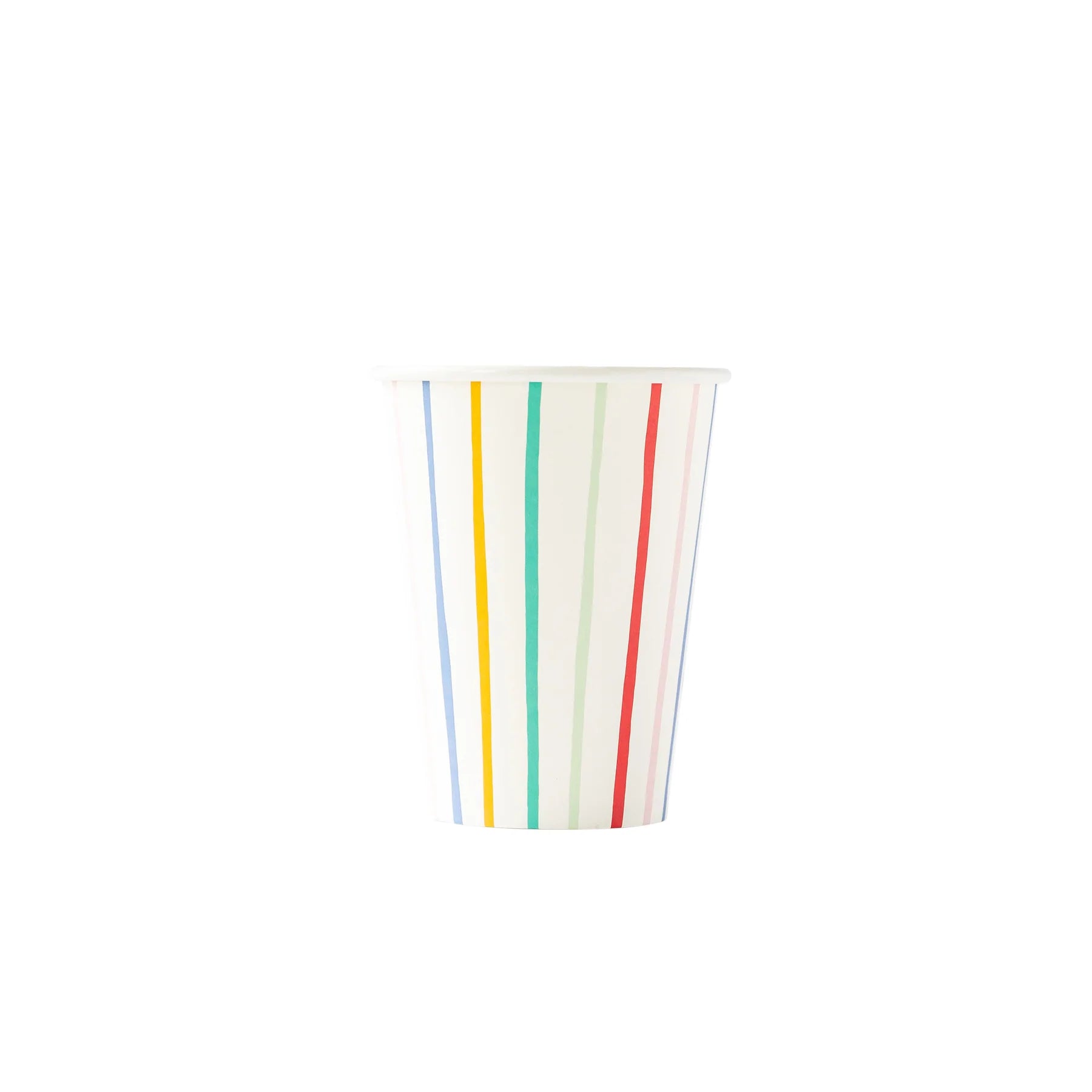 colourful striped paper cups