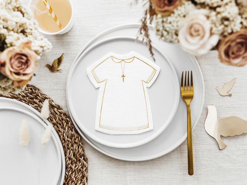 communion gown shaped napkins