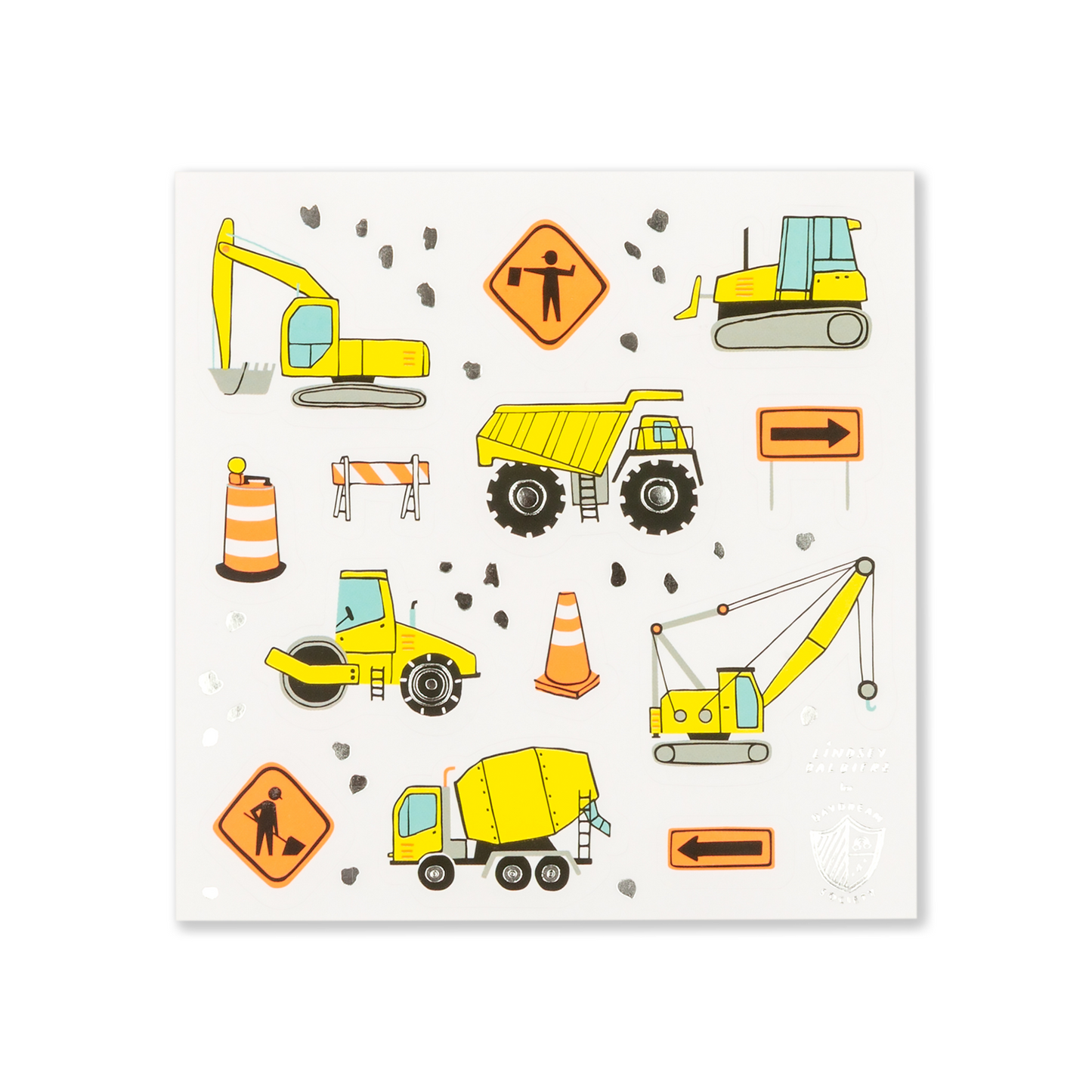 construction themed sticker set by daydream society
