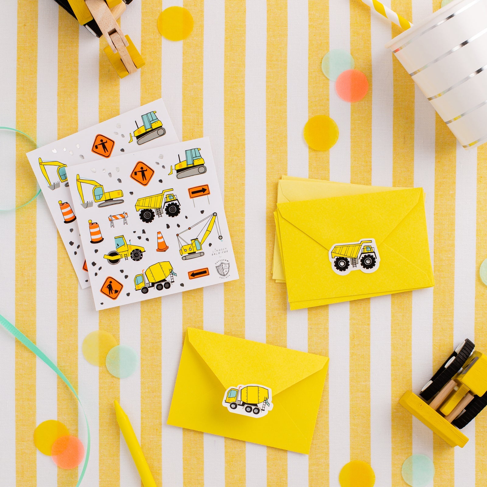 Under Project Sticker UNDER CONSTRUCTION STICKER SET – CONFETTIMYPARTY