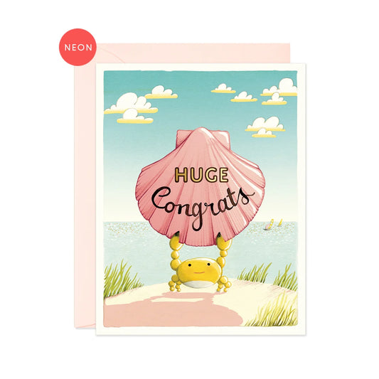 congrats card with crab