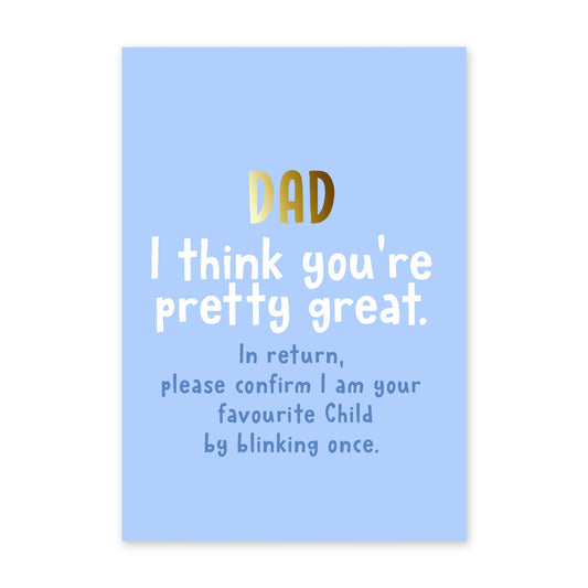 dad I think you're great greeting card