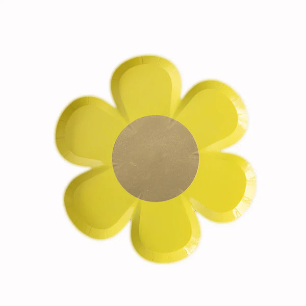 yellow daisy plate