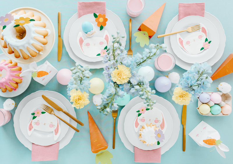 carrot treat boxes - easter table setup
