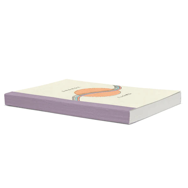 ivory, purple and orange energy flows notebook