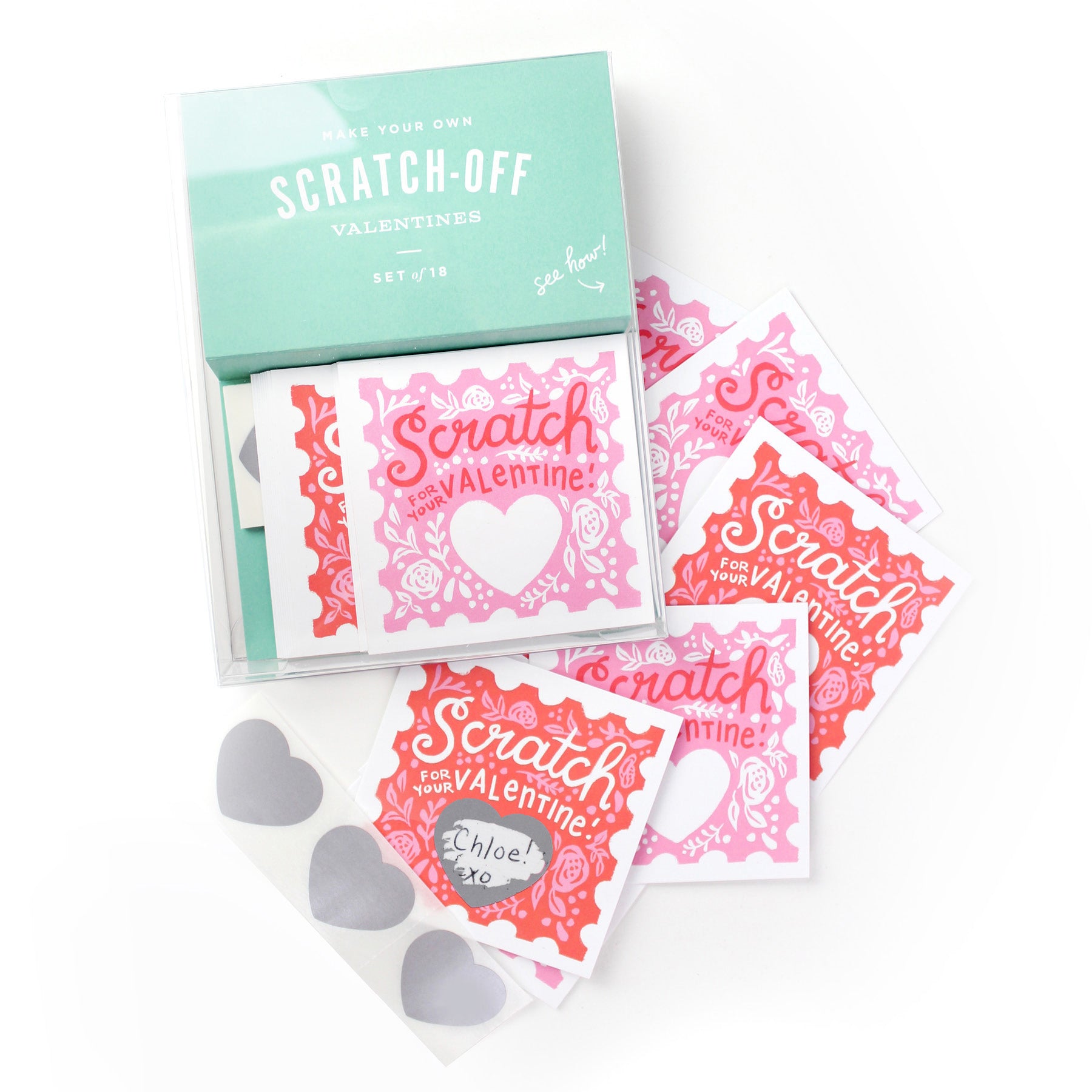 floral scratch off valentines cards
