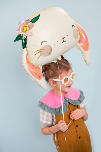 blushing bunny foil balloon