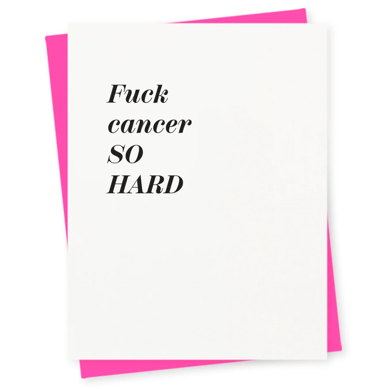white and black card - fuck cancer