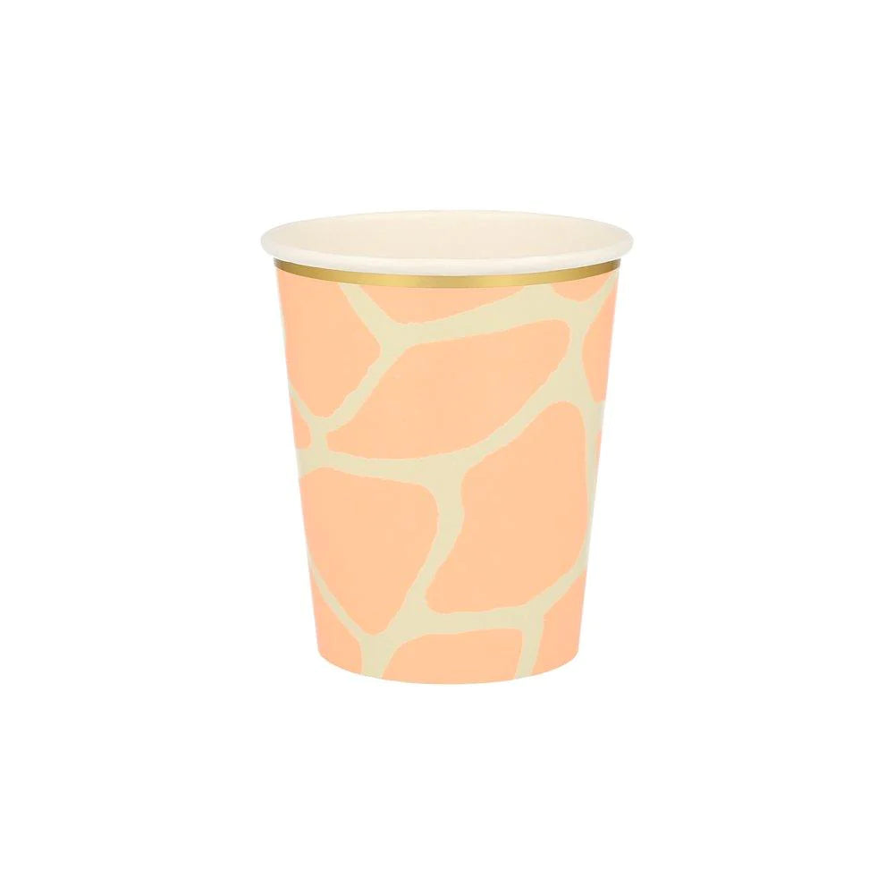 giraffe print paper cup