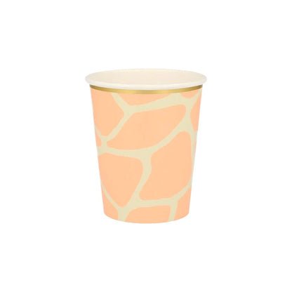 giraffe print paper cup