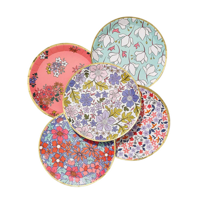 IN FULL BLOOM SMALL PAPER PLATES