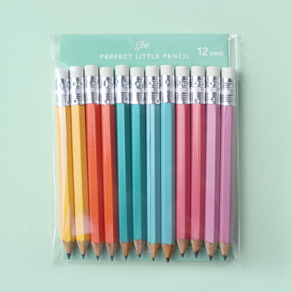 mini pencils in rainbow colours