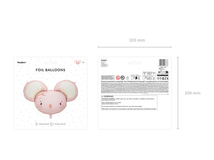 pink mouse foil balloon package