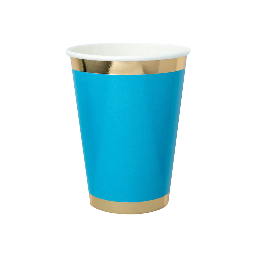 SKY BLUE PAPER CUPS – CONFETTIMYPARTY