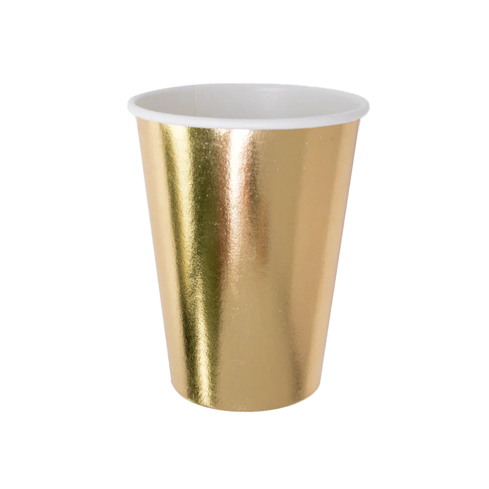 POSH GOLD PAPER CUPS – CONFETTIMYPARTY