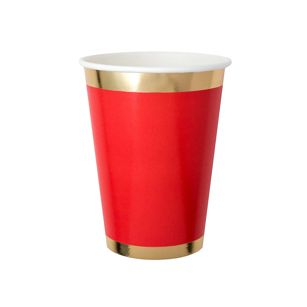 posh ruby red paper cups by jollity & co