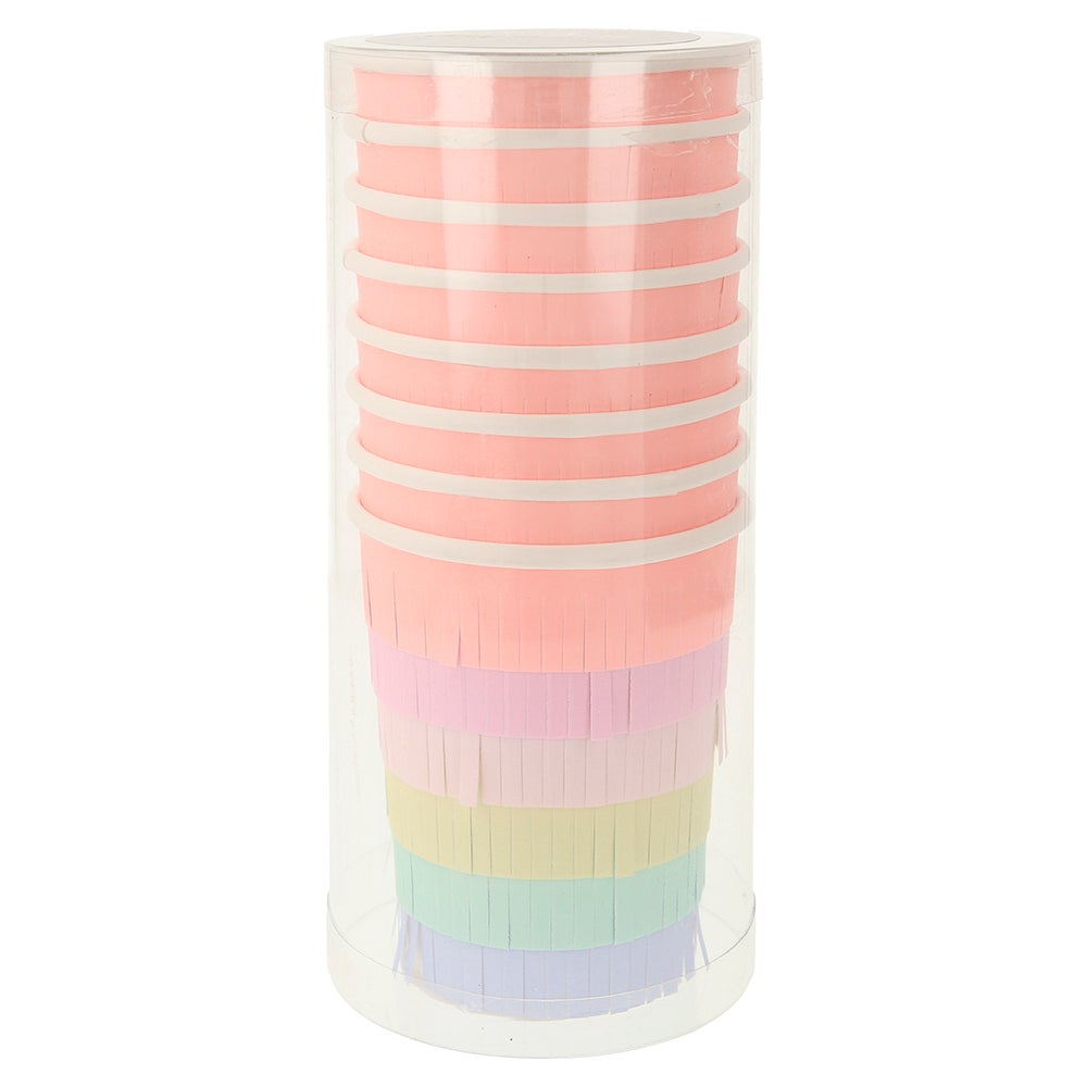 rainbow fringe cups by meri meri