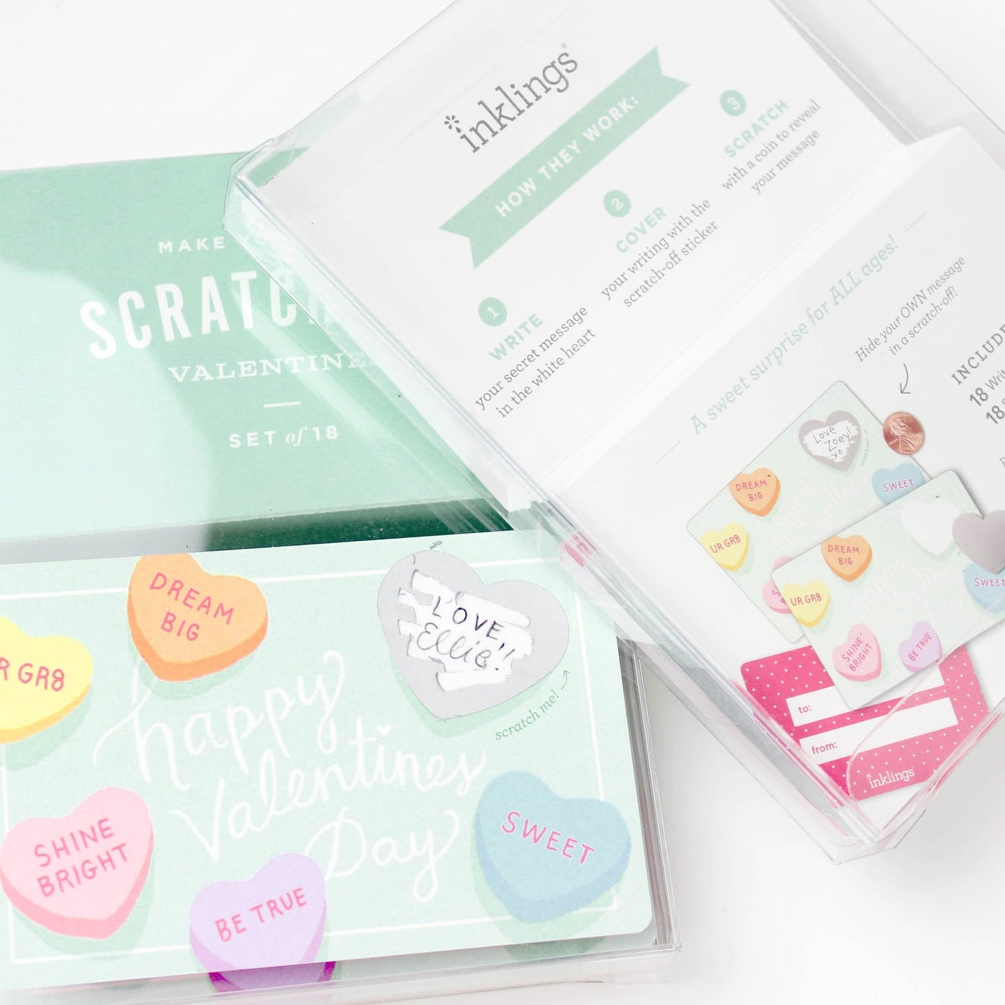 make your own scratch off valentines kit